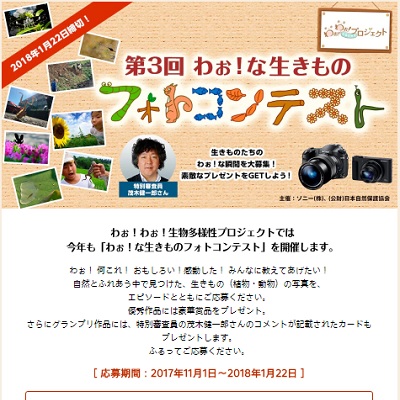 第3回わぉ!な生きものフォトコンテスト