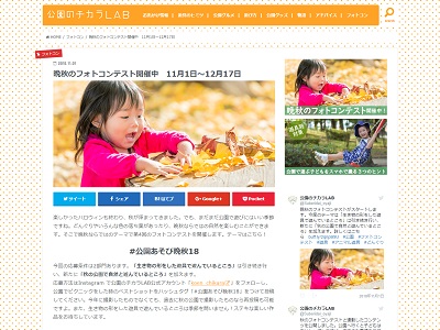 公園のチカラ 晩秋のフォトコンテスト